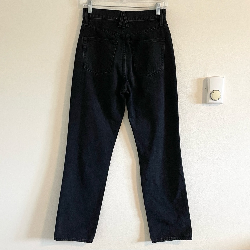 SLVRLAKE London Jeans Women's Size 26 Straight Leg Distressed Black - Picture 6 of 11